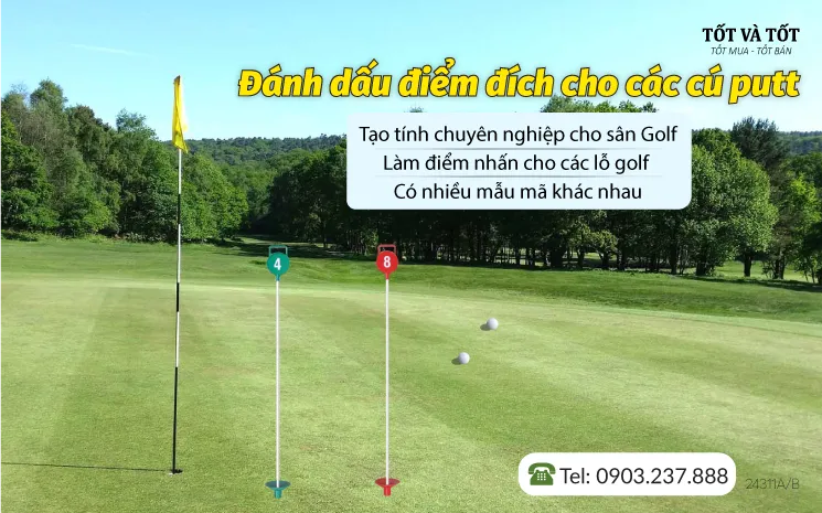 Cột cờ sân tập Golf